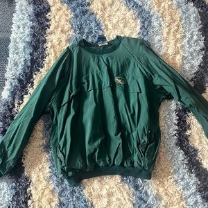 Vintage Men’s Green Windbreaker with Pockets